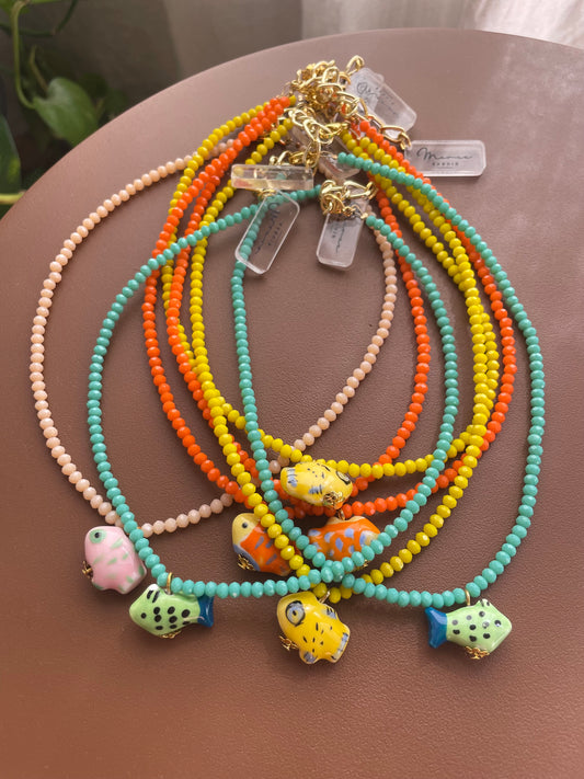 Collar amuleto pez