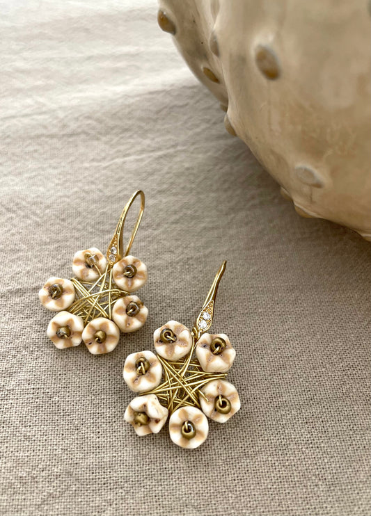 Pendientes blanca
